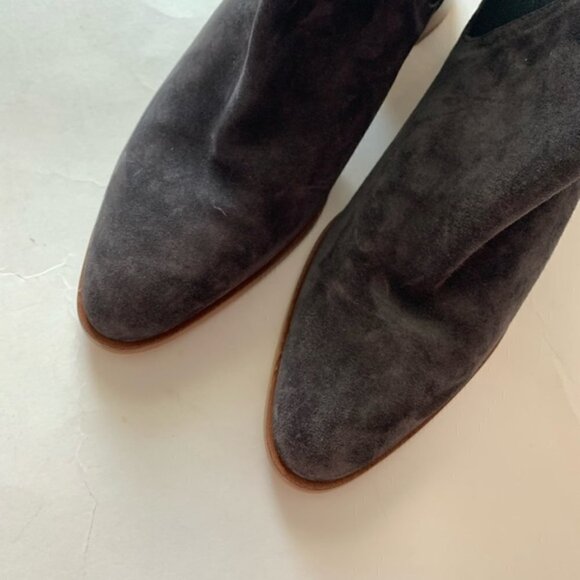 Everlane Grey Suede The Heel Boot Ankle Boots Size 11 - Picture 3 of 7